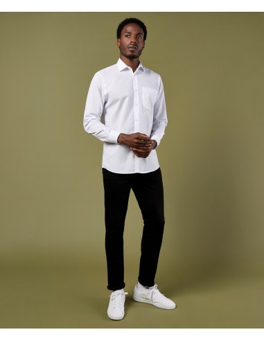 KUS-KK142-Mens Tailored Fit Poplin Shirt Long Sleeve